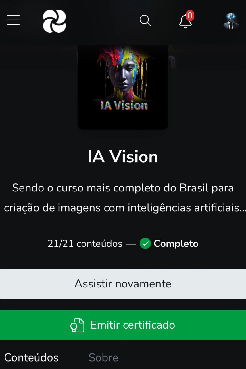 Emita seu certificado após a conclusão