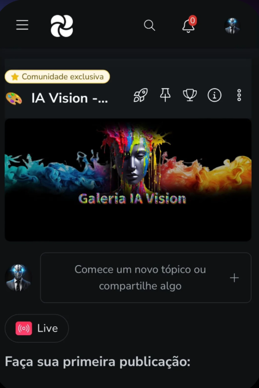 Exponha suas criações na galeria